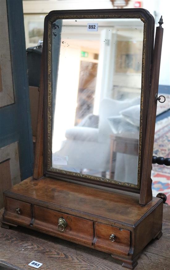 A George III mahogany toilet mirror